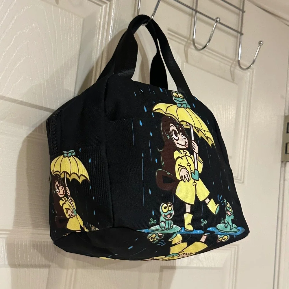 My Hero Academia Tsuyu Asui Froppy Insulated Lunch Bag Anime Tote Black